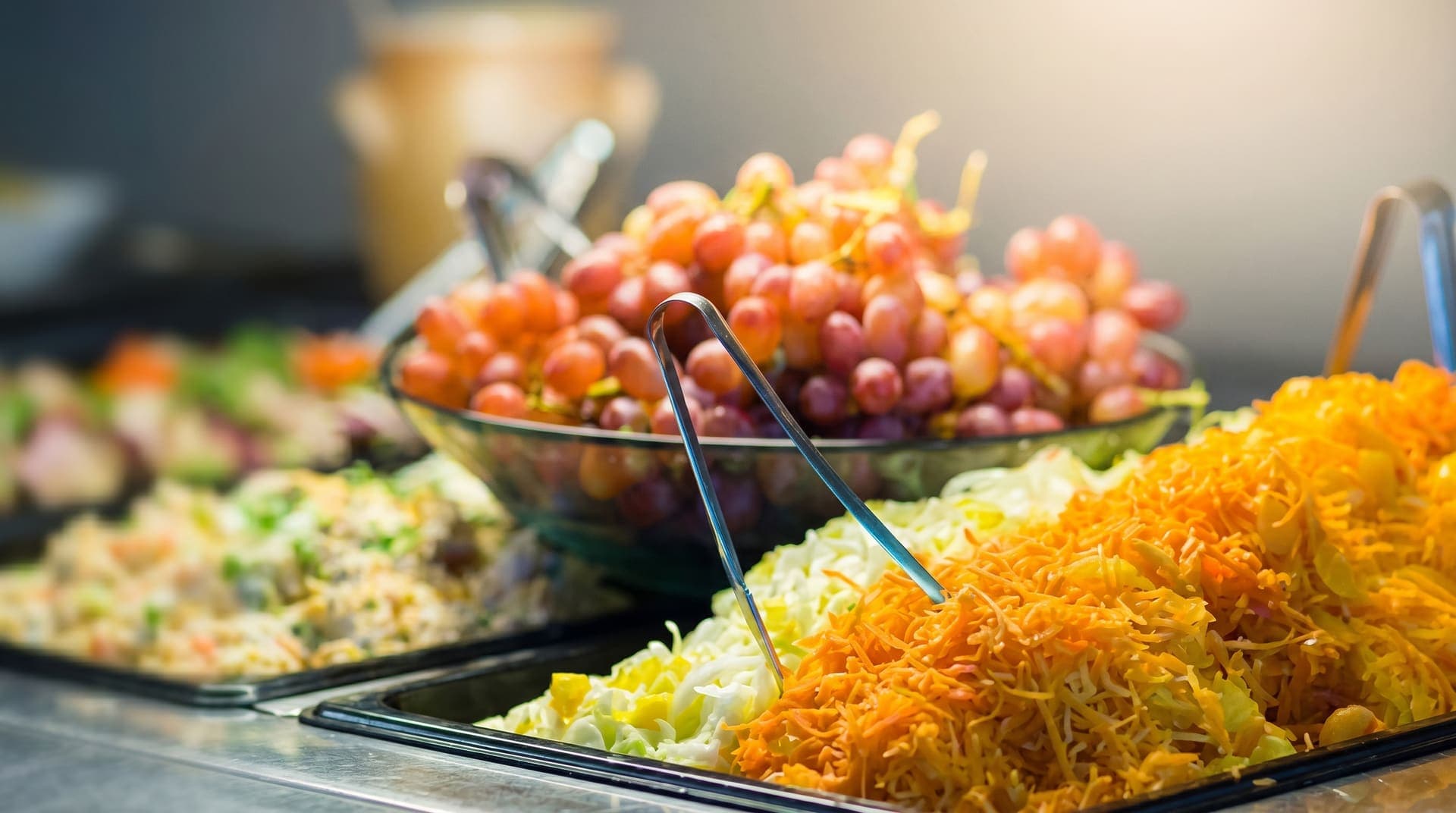 Breakfast buffet display